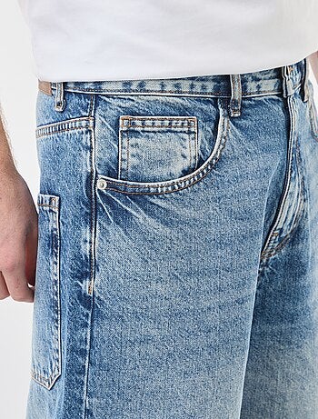 Bermuda denim baggy en coton
