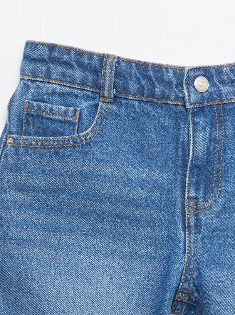 Bermuda denim slim fit stretch en coton Bleu - Kiabi