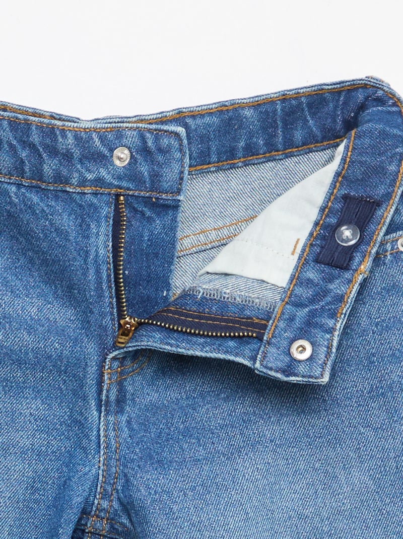 Bermuda denim slim fit stretch en coton Bleu - Kiabi
