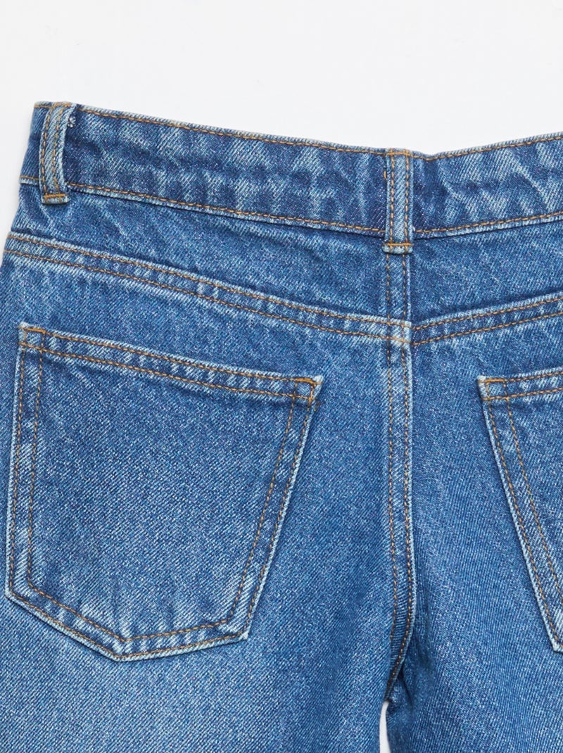 Bermuda denim slim fit stretch en coton Bleu - Kiabi