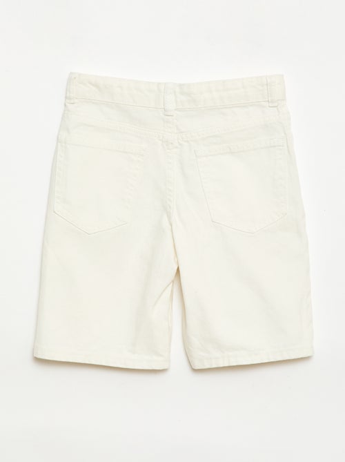 Bermuda denim slim fit stretch en coton - Kiabi