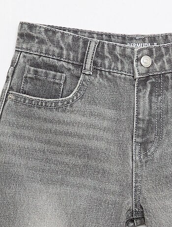 Bermuda denim slim fit stretch en coton