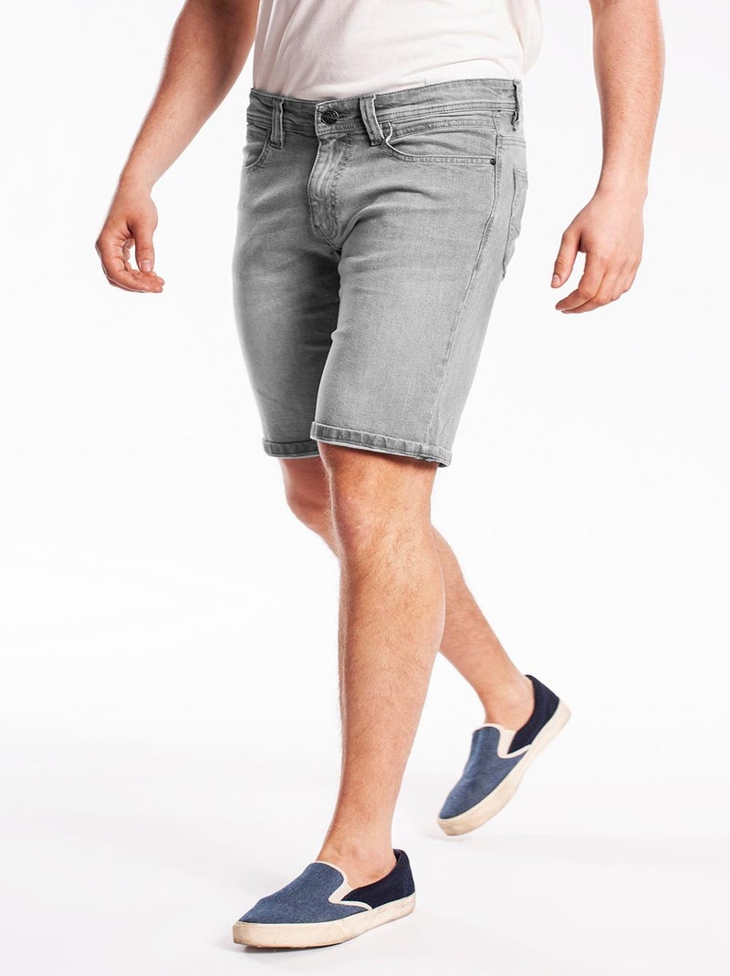 Bermuda denim stretch Fibreflex® CORGI 'Rica Lewis' Gris - Kiabi