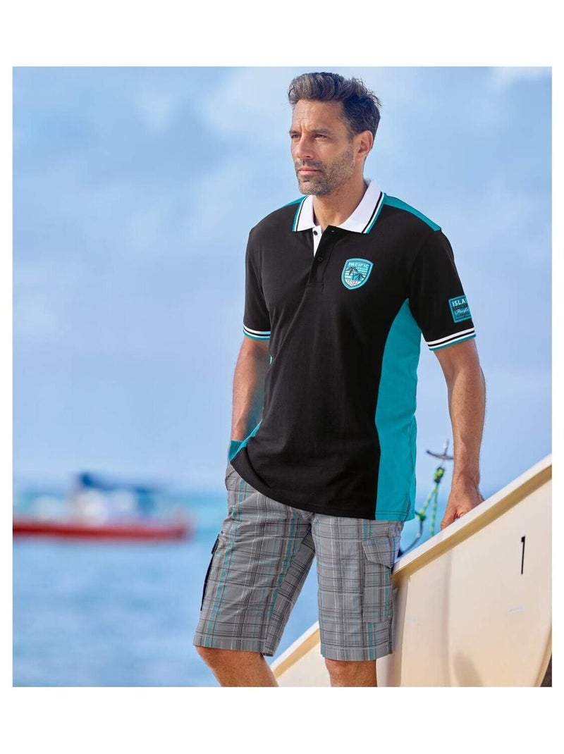 Bermuda Détente à Carreaux   - ATLAS FOR MEN Gris - Kiabi