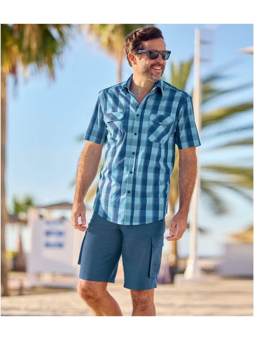 Bermuda Détente Microfibre Multipoches   - ATLAS FOR MEN - Kiabi