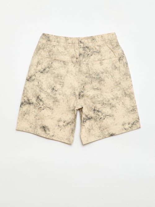 Bermuda droit à la taille élastiquée - Kiabi