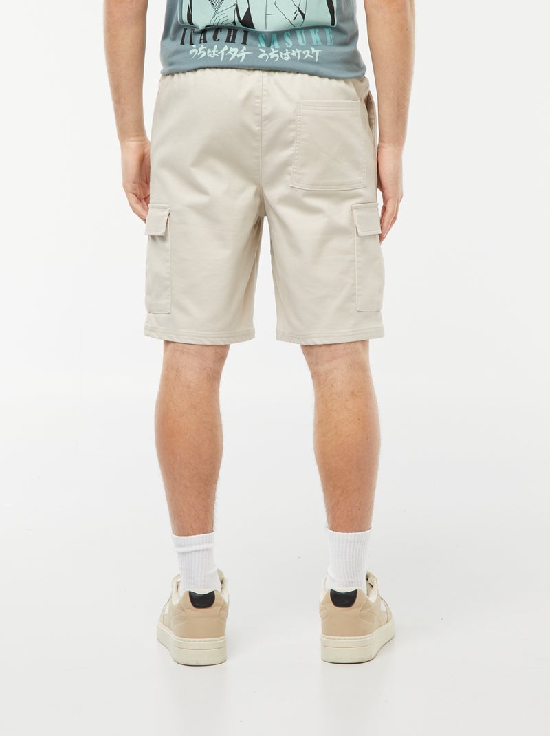 Bermuda droit poches à rabats Gris - Kiabi