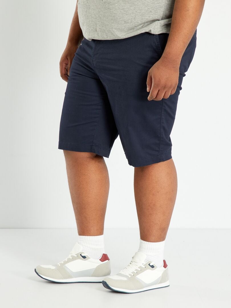 Bermuda en chino uni Bleu marine - Kiabi