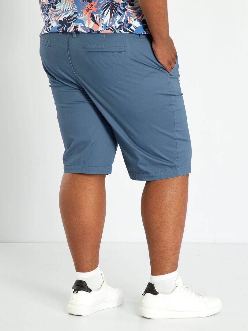 Bermuda en chino uni Bleu - Kiabi