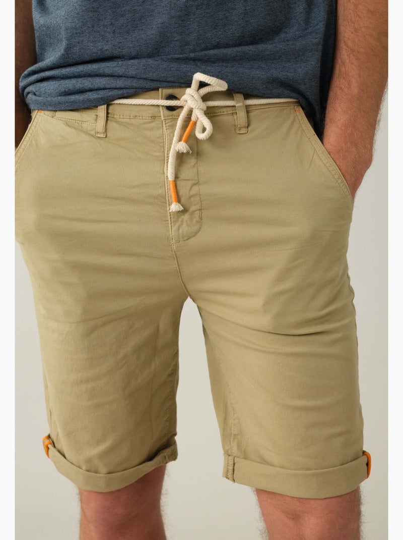 Bermuda en coton 'Deeluxe' Beige - Kiabi
