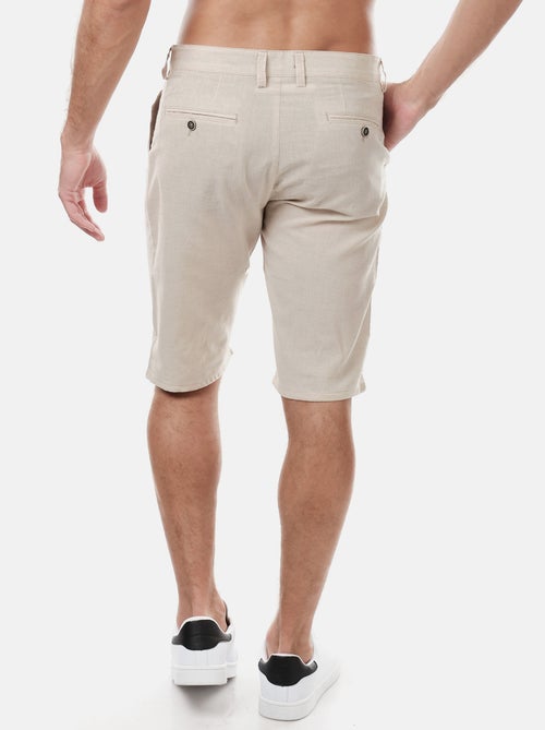 Bermuda en coton et lin - Kiabi