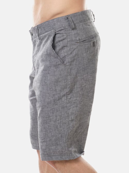 Bermuda en coton et lin - Kiabi