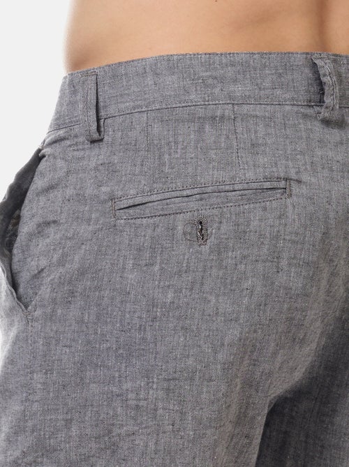 Bermuda en coton et lin - Kiabi