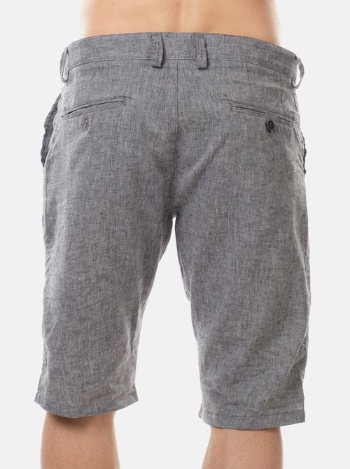 Bermuda en coton et lin - Kiabi