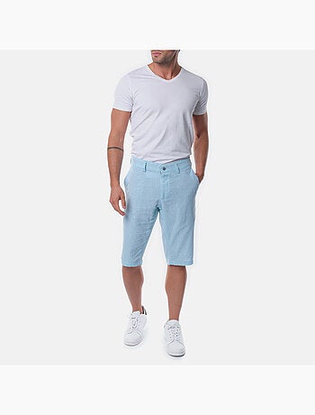 Bermuda en coton et lin