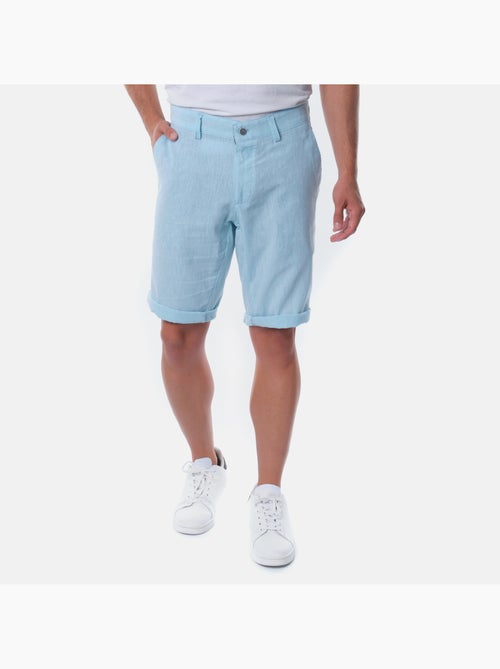 Bermuda en coton et lin - Kiabi