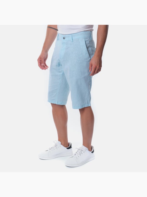 Bermuda en coton et lin - Kiabi