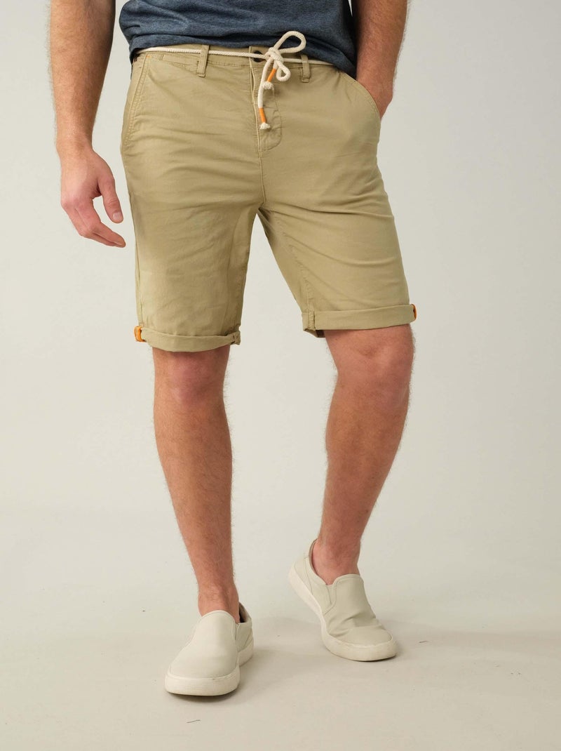 Bermuda en coton pour homme 'Deeluxe' Beige - Kiabi