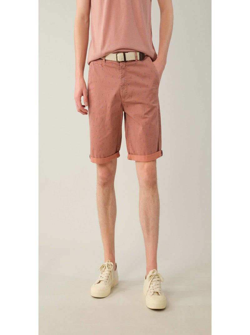 Bermuda en coton pour homme 'Deeluxe' Rose - Kiabi