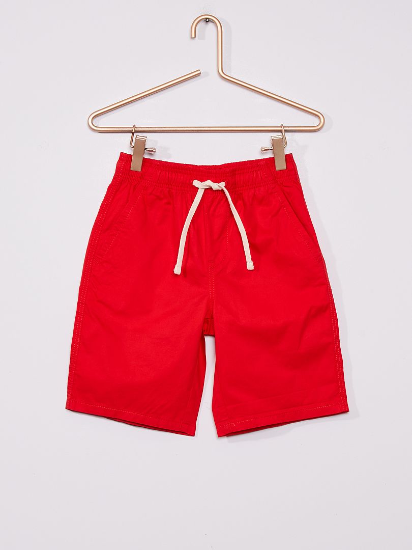 Pyjashort Homme Col Rond en Coton rayé fils teints Marine H508