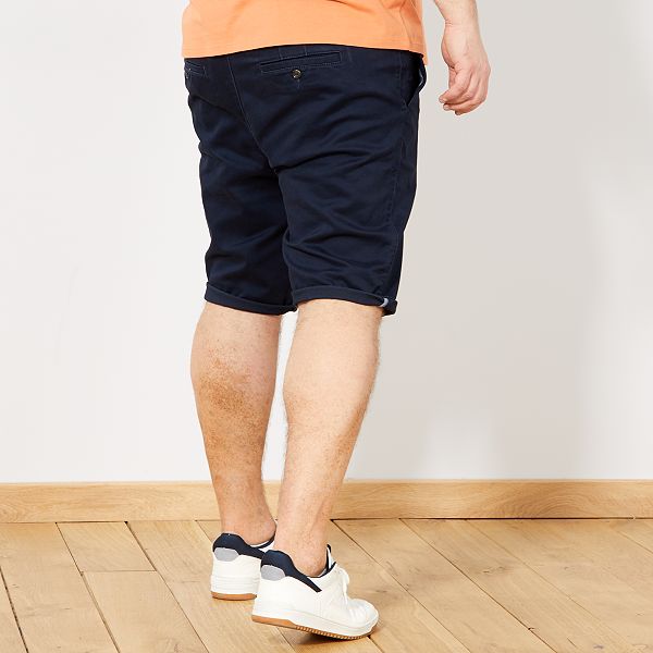 Bermuda en coton stretch Grande taille homme - bleu marine - Kiabi - 20,00€