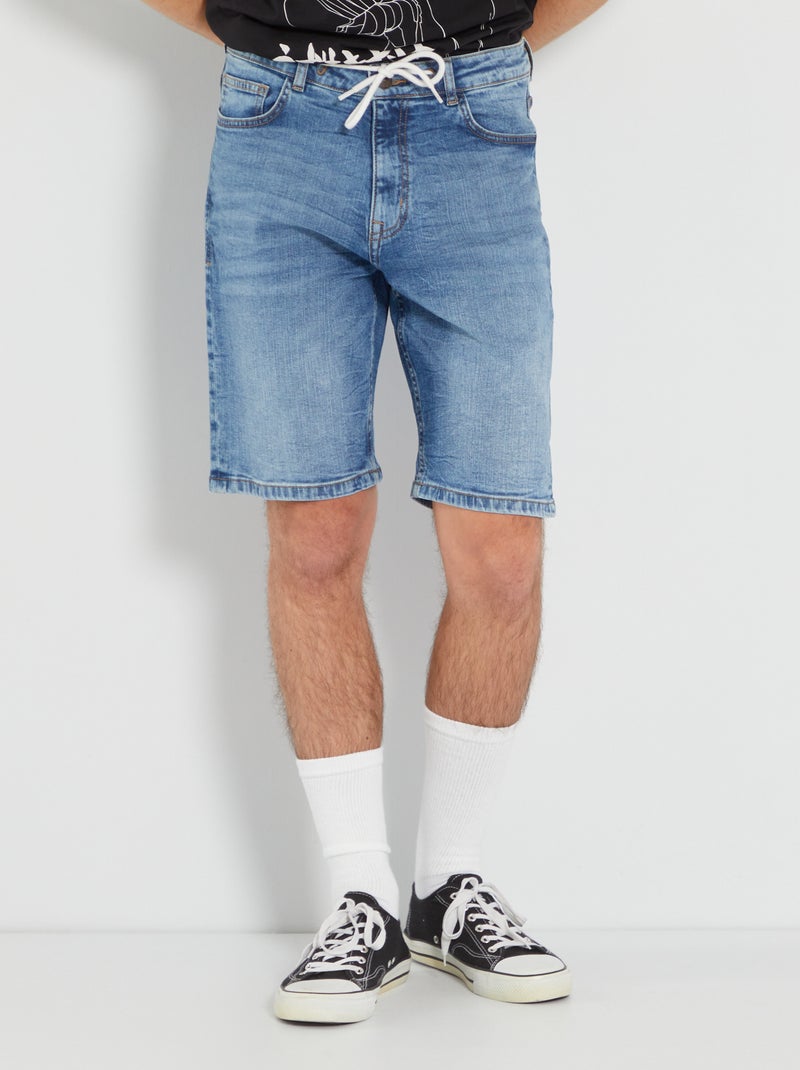 Bermuda en denim 5 poches Bleu - Kiabi