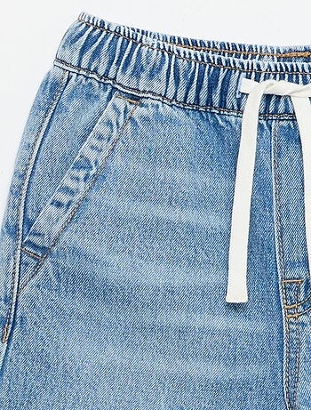 Bermuda en denim avec cordons de serrage