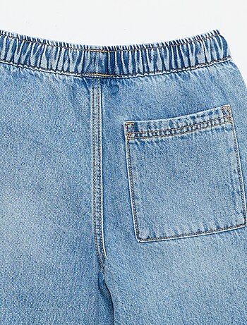 Bermuda en denim avec cordons de serrage