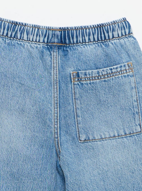 Bermuda en denim avec cordons de serrage - Kiabi