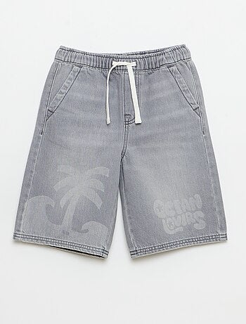 Bermuda en denim avec cordons de serrage
