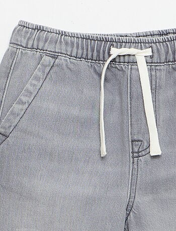 Bermuda en denim avec cordons de serrage