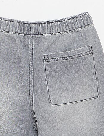 Bermuda en denim avec cordons de serrage