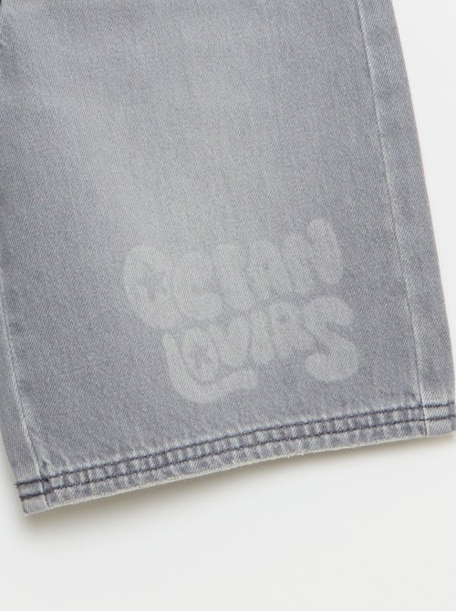 Bermuda en denim avec cordons de serrage - Kiabi