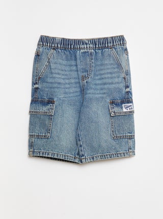 Bermuda en denim avec multi-poches