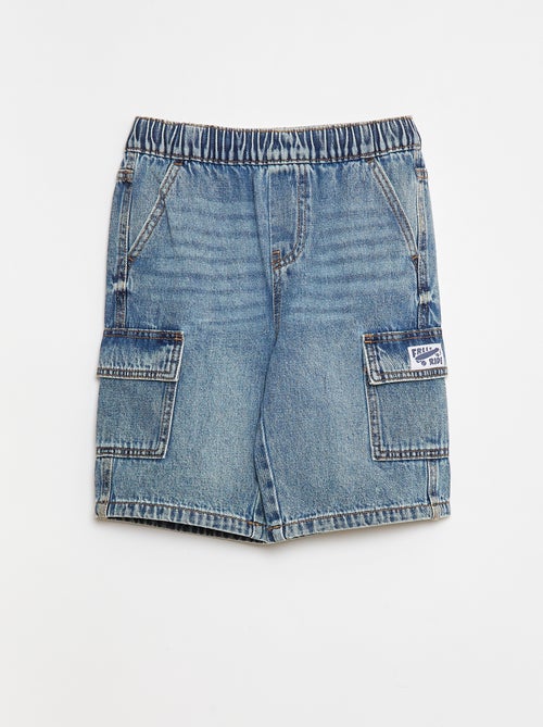 Bermuda en denim avec multi-poches - Kiabi