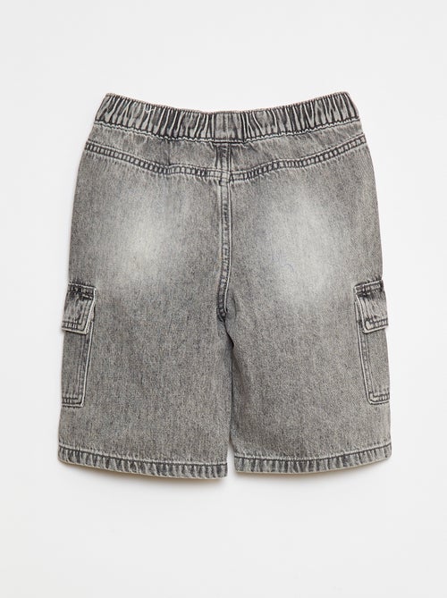 Bermuda en denim avec multi-poches - Kiabi
