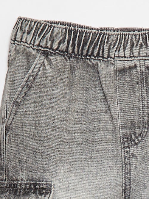 Bermuda en denim avec multi-poches - Kiabi