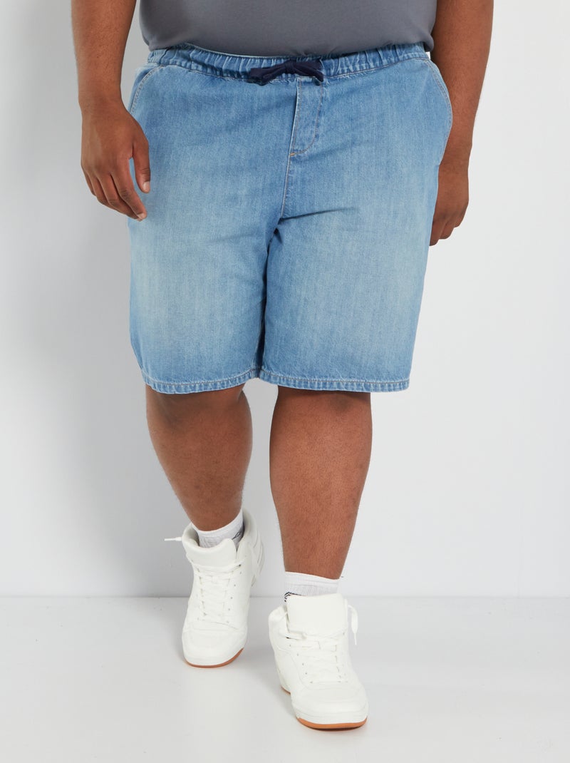 Bermuda en denim bleu - Kiabi