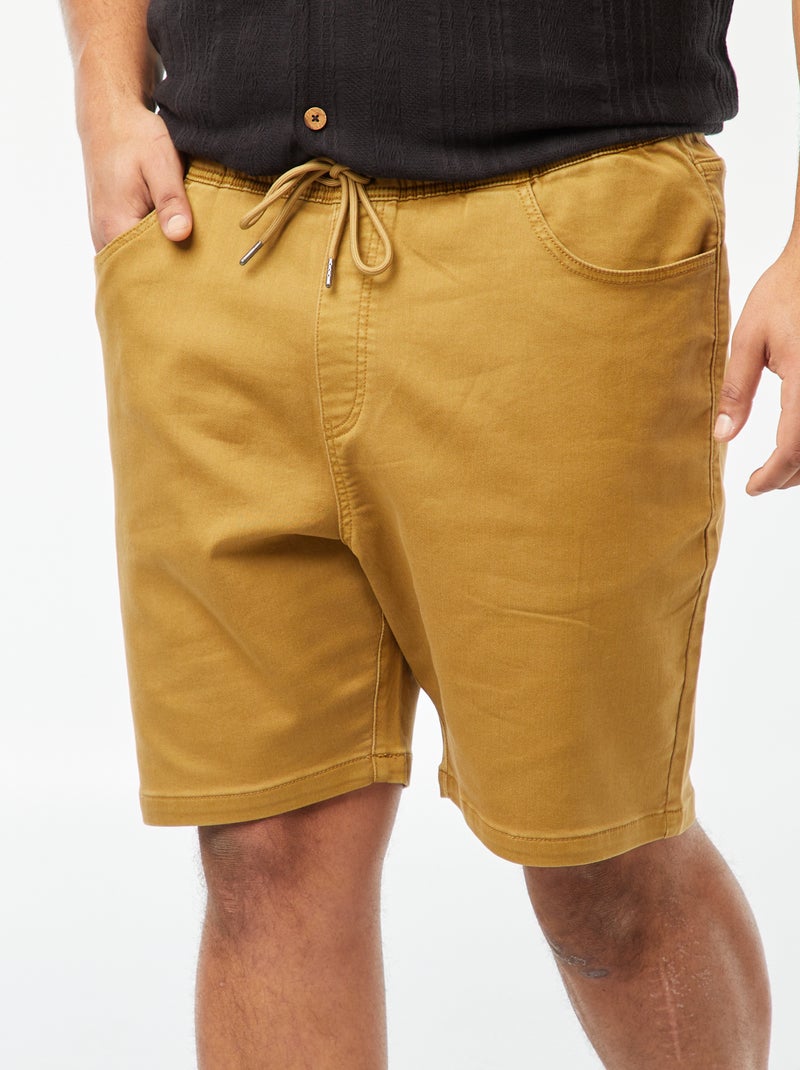 Bermuda en denim coloré Jaune - Kiabi