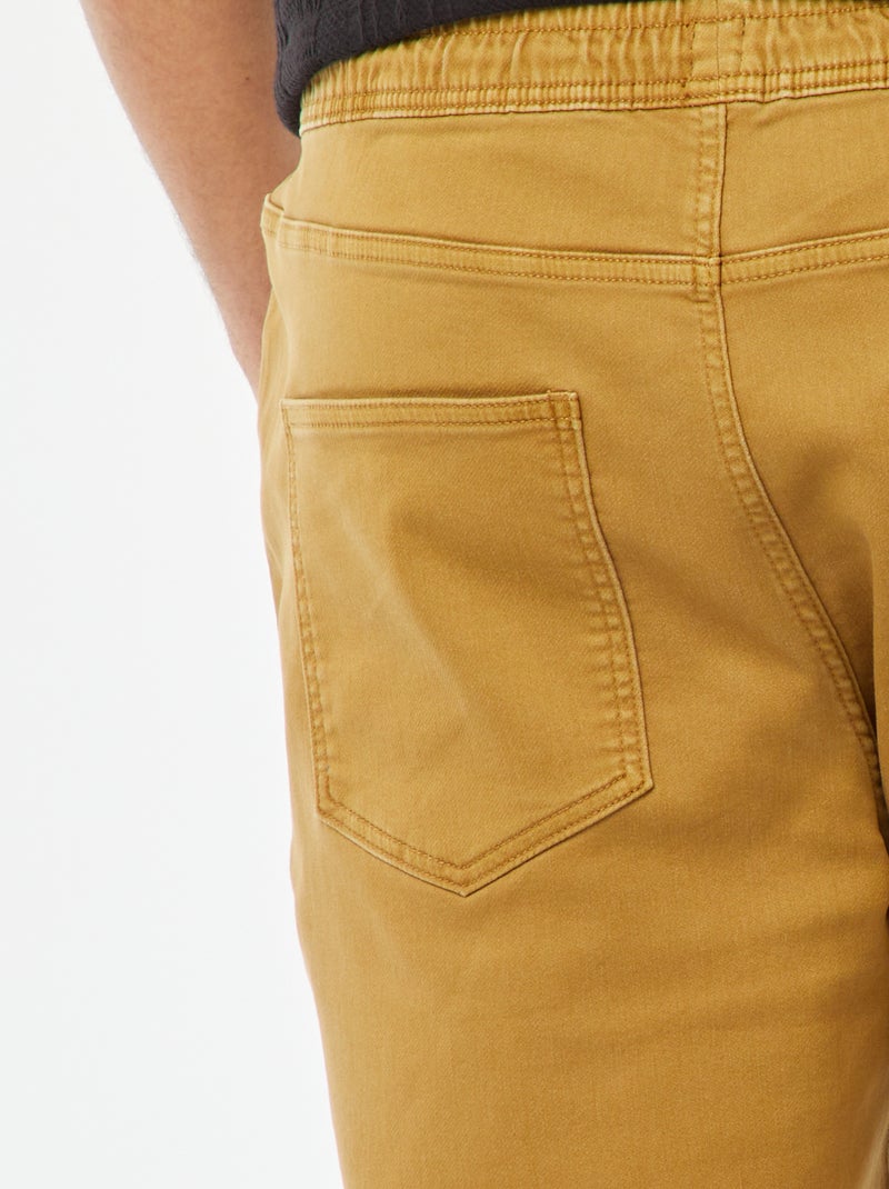 Bermuda en denim coloré Jaune - Kiabi