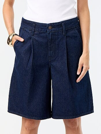 Bermuda en denim coupe genoux