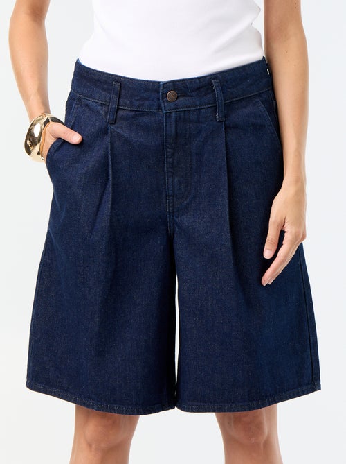 Bermuda en denim coupe genoux - Kiabi Bermuda en denim coupe genoux - Kiabi