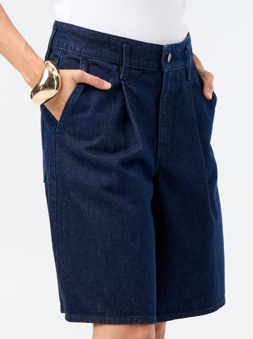 Bermuda en denim coupe genoux - Kiabi Bermuda en denim coupe genoux - Kiabi