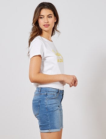 Bermuda en denim 'éco-conception' - Kiabi