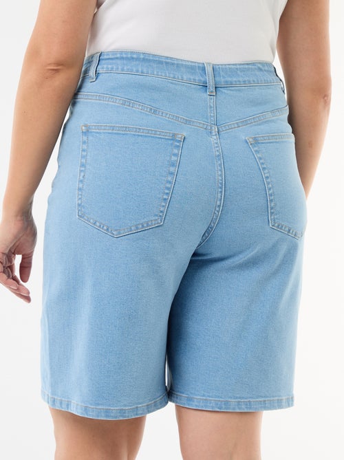 Bermuda en denim taille haute - Kiabi