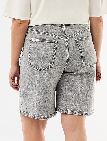Bermuda en denim taille haute