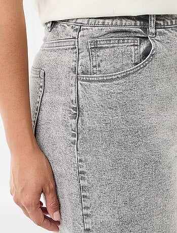 Bermuda en denim taille haute