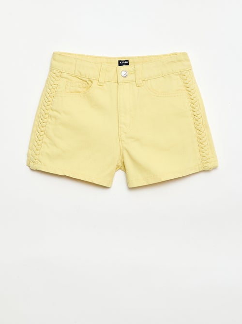 Bermuda en denim uni à 5poches - Kiabi