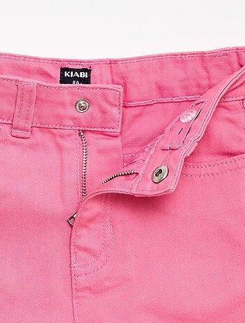 Bermuda en denim uni à 5poches