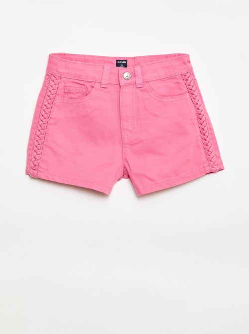 Bermuda en denim uni à 5poches - Kiabi